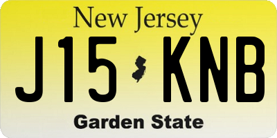 NJ license plate J15KNB