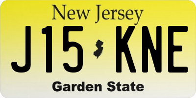 NJ license plate J15KNE