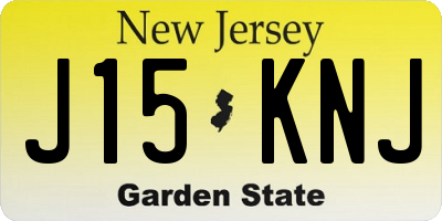 NJ license plate J15KNJ