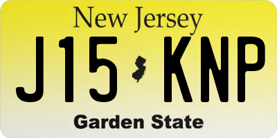 NJ license plate J15KNP