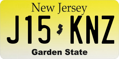 NJ license plate J15KNZ