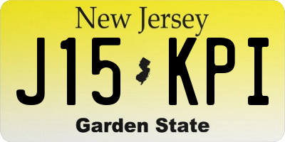 NJ license plate J15KPI