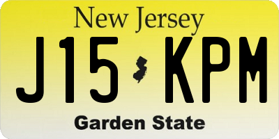 NJ license plate J15KPM