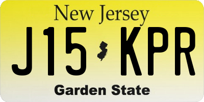 NJ license plate J15KPR