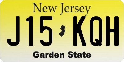 NJ license plate J15KQH