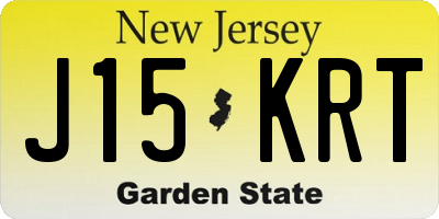 NJ license plate J15KRT