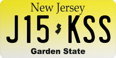 NJ license plate J15KSS