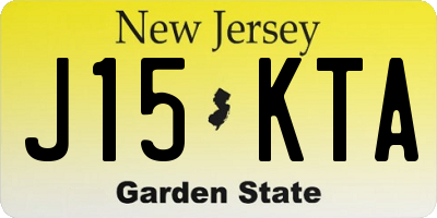 NJ license plate J15KTA