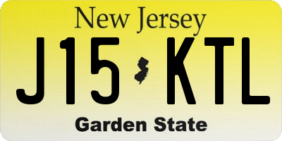 NJ license plate J15KTL