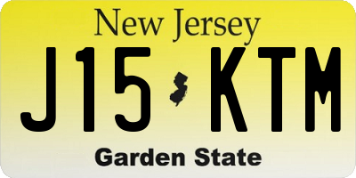 NJ license plate J15KTM