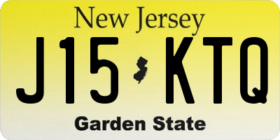 NJ license plate J15KTQ