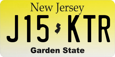 NJ license plate J15KTR