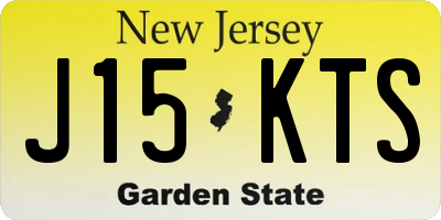 NJ license plate J15KTS