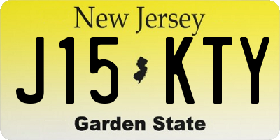 NJ license plate J15KTY