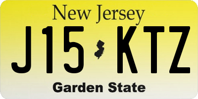 NJ license plate J15KTZ