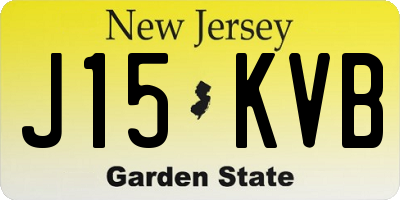 NJ license plate J15KVB