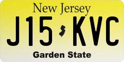 NJ license plate J15KVC