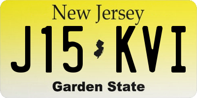 NJ license plate J15KVI
