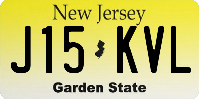 NJ license plate J15KVL