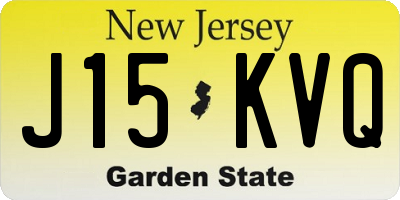 NJ license plate J15KVQ