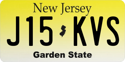 NJ license plate J15KVS