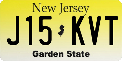 NJ license plate J15KVT