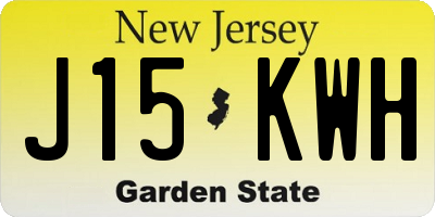 NJ license plate J15KWH