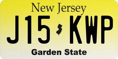 NJ license plate J15KWP