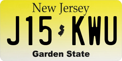 NJ license plate J15KWU