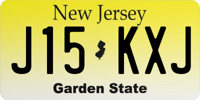 NJ license plate J15KXJ