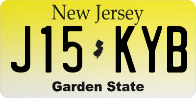 NJ license plate J15KYB