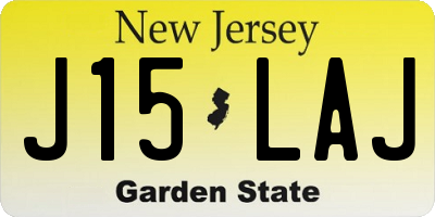 NJ license plate J15LAJ