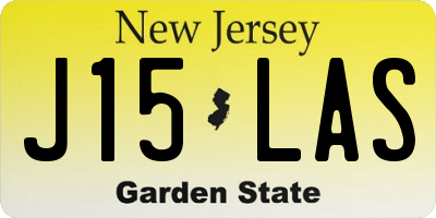 NJ license plate J15LAS