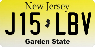 NJ license plate J15LBV