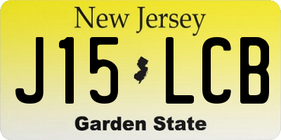 NJ license plate J15LCB