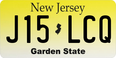 NJ license plate J15LCQ