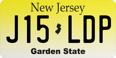 NJ license plate J15LDP