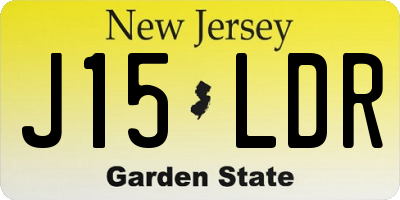 NJ license plate J15LDR