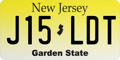 NJ license plate J15LDT