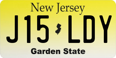 NJ license plate J15LDY