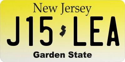 NJ license plate J15LEA