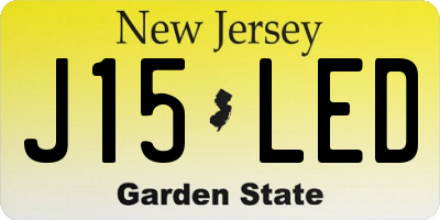 NJ license plate J15LED