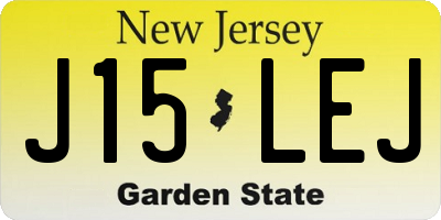 NJ license plate J15LEJ