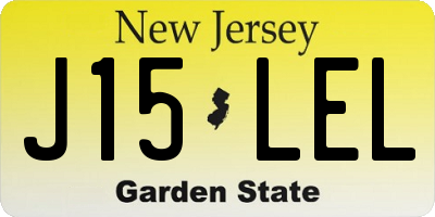 NJ license plate J15LEL