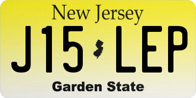 NJ license plate J15LEP