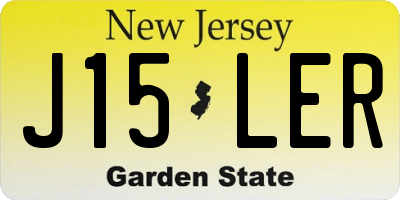NJ license plate J15LER