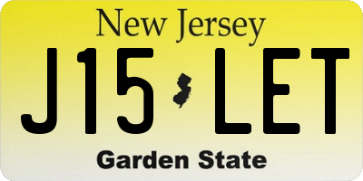 NJ license plate J15LET
