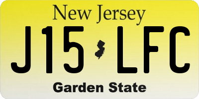 NJ license plate J15LFC