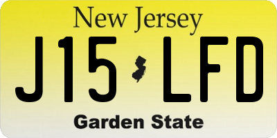 NJ license plate J15LFD