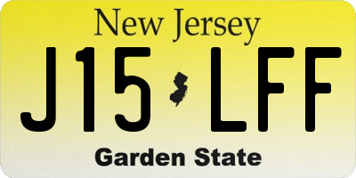 NJ license plate J15LFF